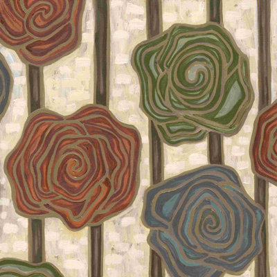 " Mod Rosettes I " by Karen Deans Painting Print