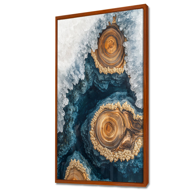 Giniebra, la forêt, veine de verre de cristal IV - impressions sur toile de forêt, H 60 po x l 28 po, Brun