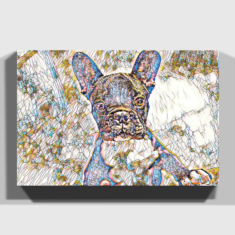 French Bulldog Puppy Dog - Wrapped Canvas, 50cm H x 76cm W