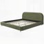 Lit plateforme tapissier avec tête de lit épaisse Curve Design