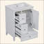 Meuble-lavabo de 24 po avec rangement, tablette réglable, panneau de fibres à densité moyenne et bois d'hévéa, cloisons amovibles-273569833