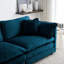 Chenille bleue avec - modulaire, structure en bois, tissu respirant pour la détente