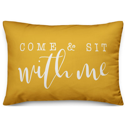 Textual Outdoor Throw Pillow