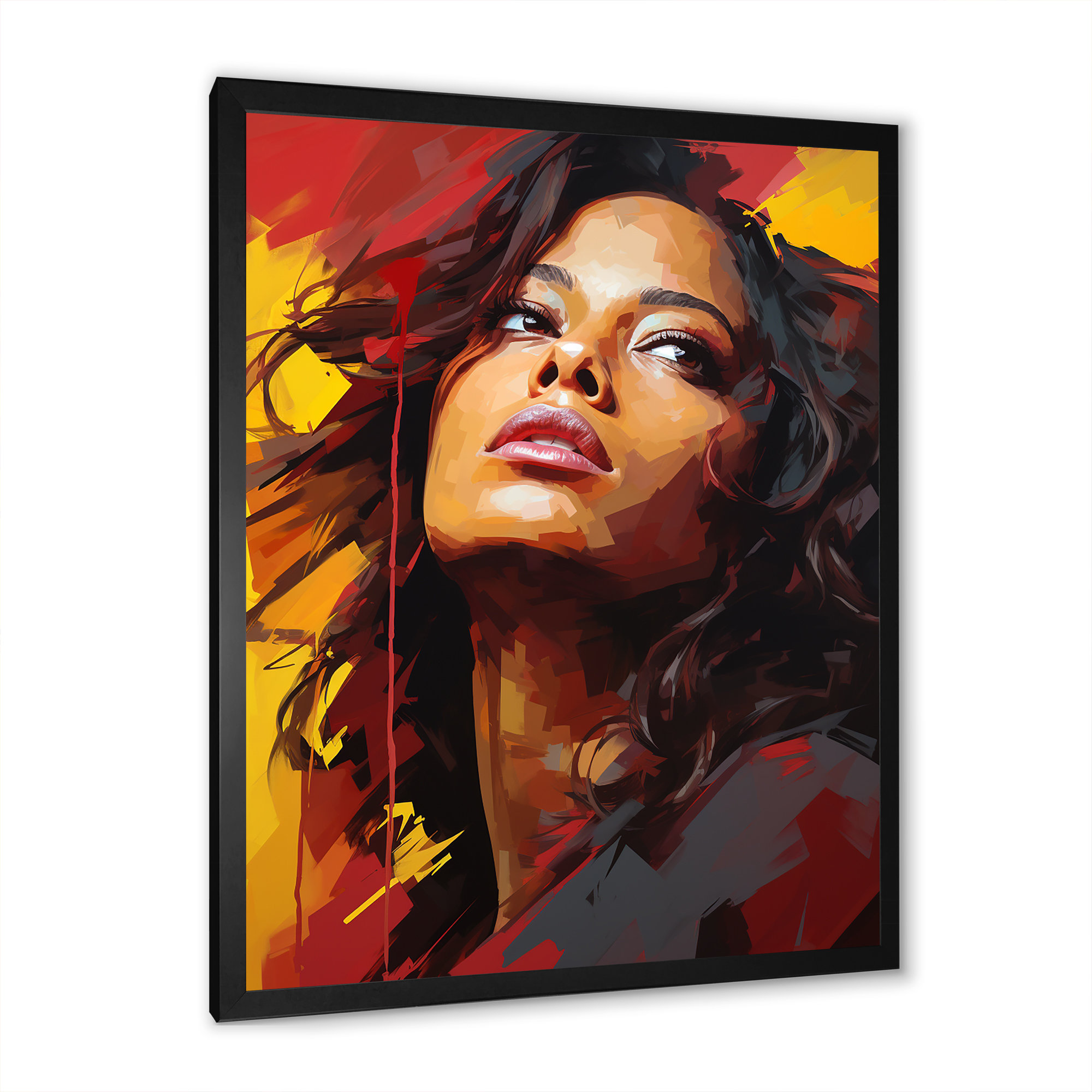 Design Art Burgundy Beyonce Pop Art Portrait I - Celebrity Canvas Art ...