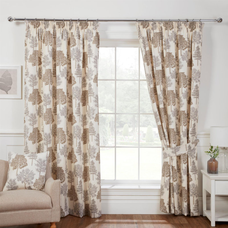 Mayetta Room Darkening Curtain, 229 W x 137 D cm, Beige