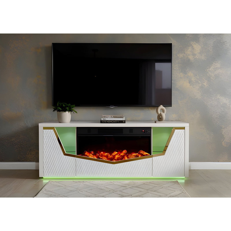 Carmela White Fireplace