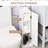 Bathroom Corner Storage Cabinet - White Small Organizer With Shelves Modern Fashionable Design Floor Doors & For Toilet Paper And Shampoo Space Saver