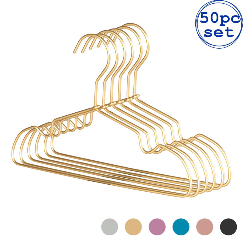 Harbour Housewares - Metallic Children's Coat Hangers, Gold