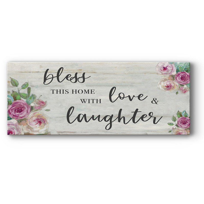 «Love And Laughter», reproduction sur toile tendue, H 24 po x l 60 po x P 1,5 po