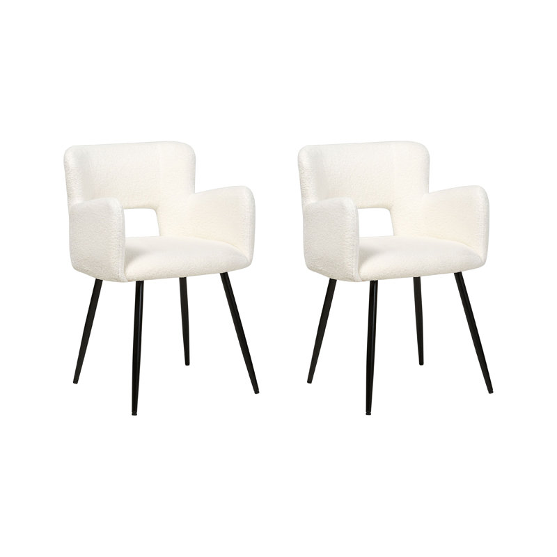 Zolan 43cm H Upholstered Metal Spindle Side Chair, White