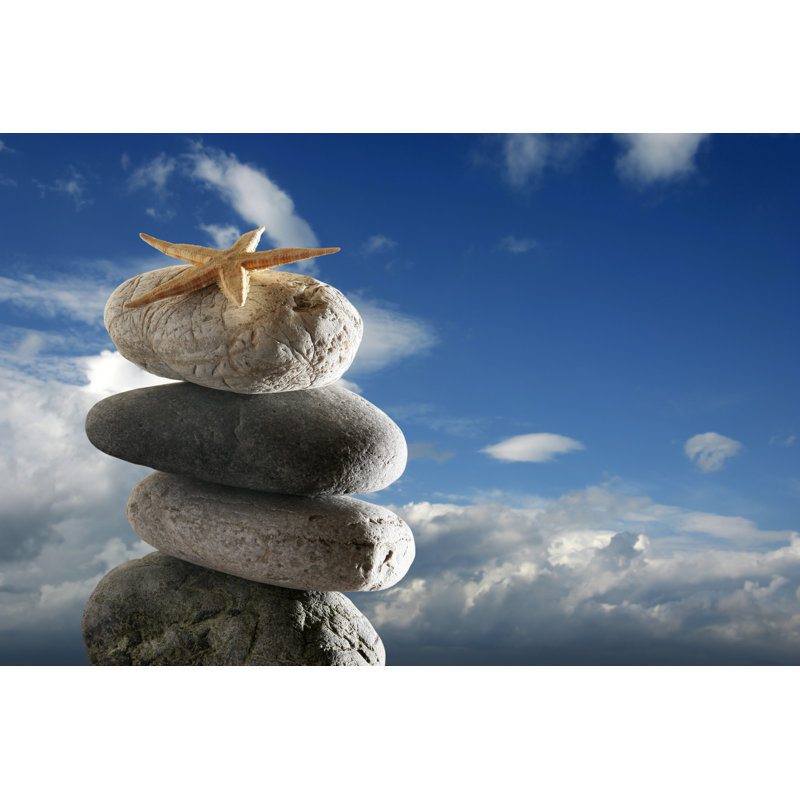 Balance Stone Starfish by Imagedepotpro - No Frame Art Prints on Canvas, 30cm H x 46cm W