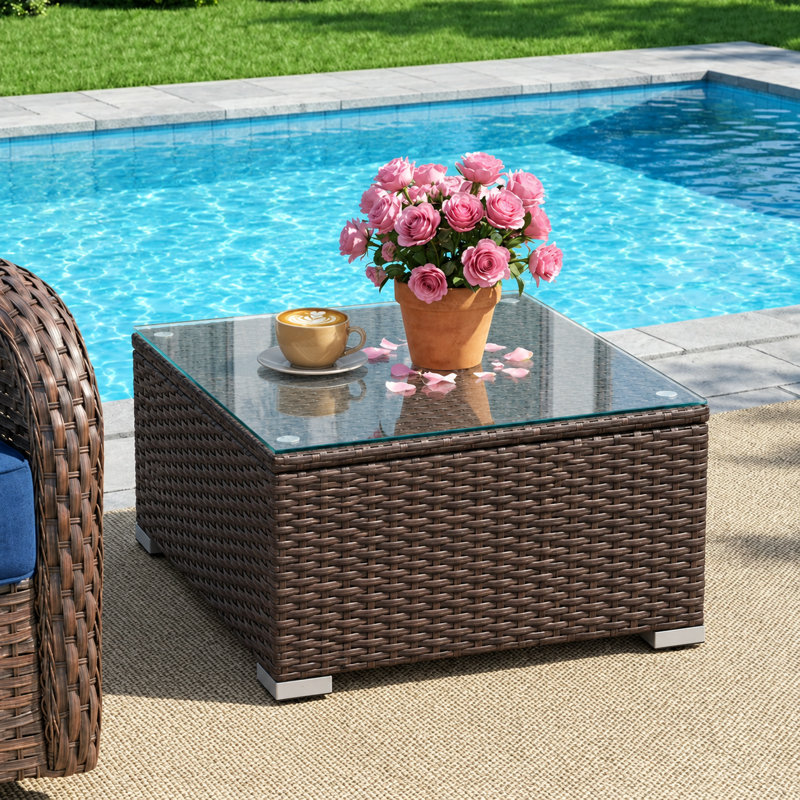 Table basse Bouscat, Marron foncé