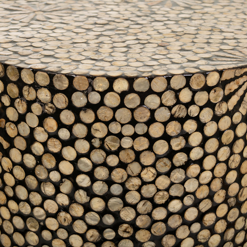 Solid + Manufactured Wood Accent Stool