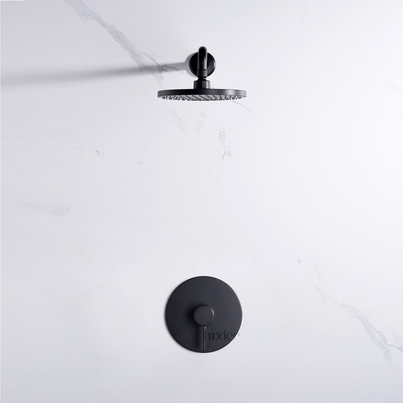 Shower Faucet with Rough-in Valve, Matte Black