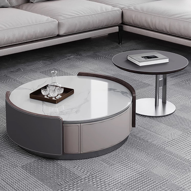 Table basse ronde, H 11,8 po x L 31,5 po x l 31,5 po