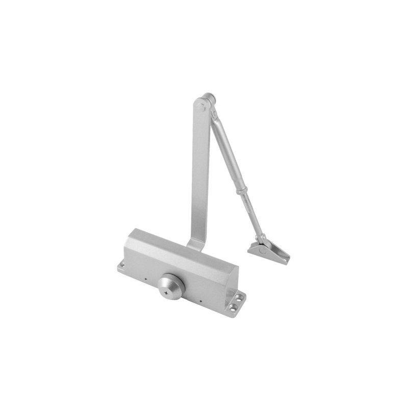 Overhead Door Closer Surface Mounted 73 Series White Fire Rated, Silver