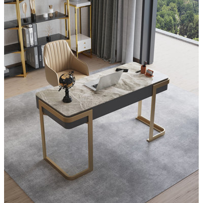 Bureau moderne en pierre frittée minimaliste