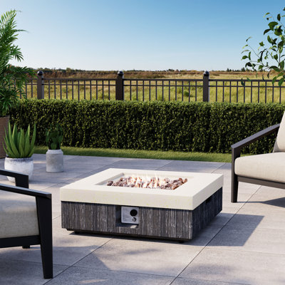 35 "L Concrete Propane Fire Pit Table