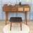 Makeup Vanity Set with Flip‑Top Mirror, Upholstered Stool, Drawers and Rattan Details