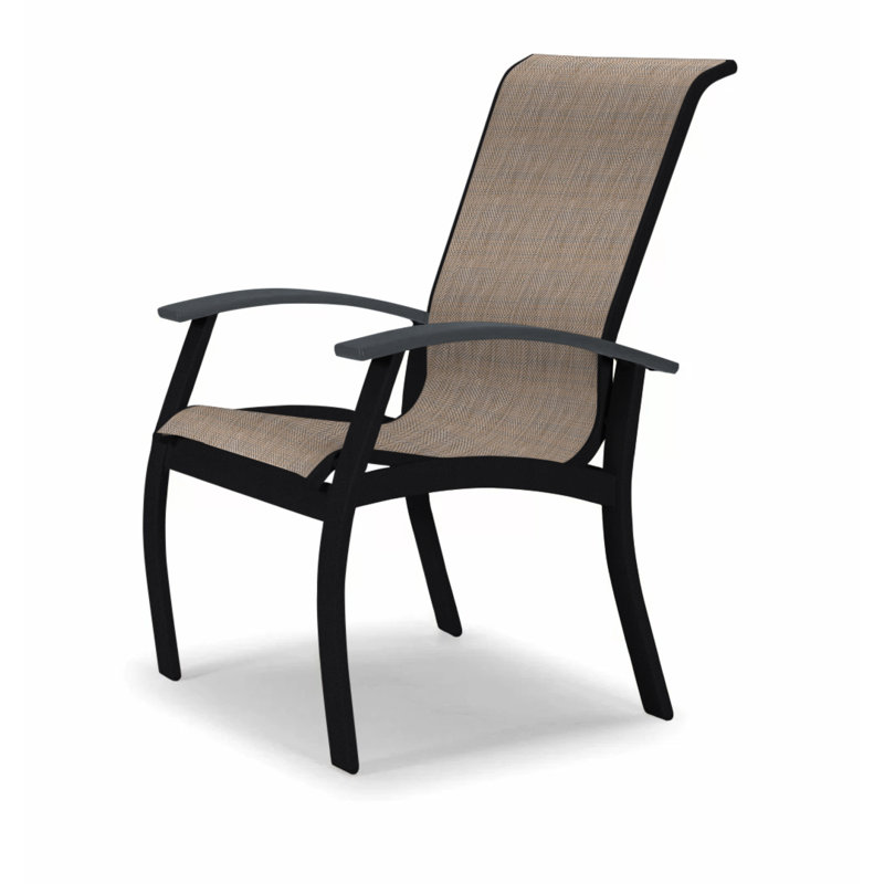 Chaise de patio Askar, Blanc 6D Sunbrella®, Graphite classique, Noir texturé