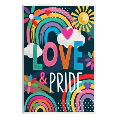«Love & Pride LGBTQ Floral Rainbows» par Lisa Perry White bouton, impression
