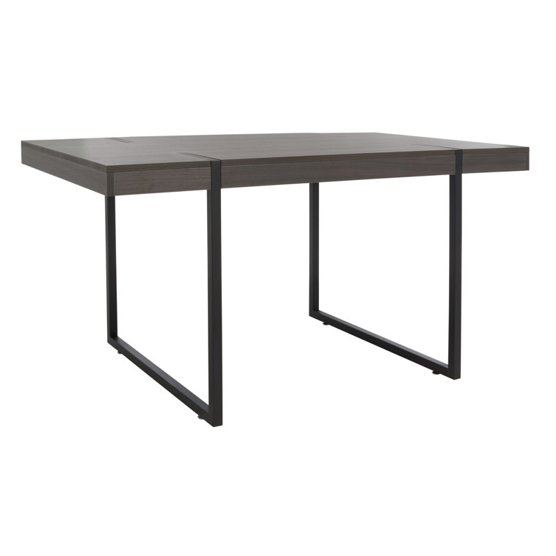 Theertha Metal Base Dining Table, Black, Charcoal