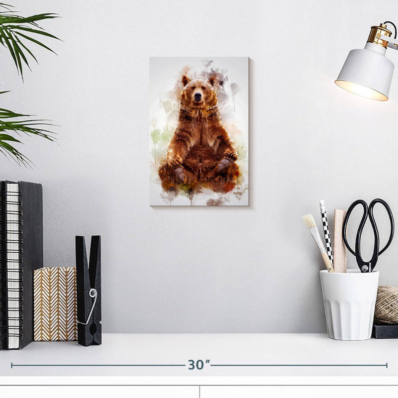 Brampt Brown Bear Sitting, 12" H x 8" W