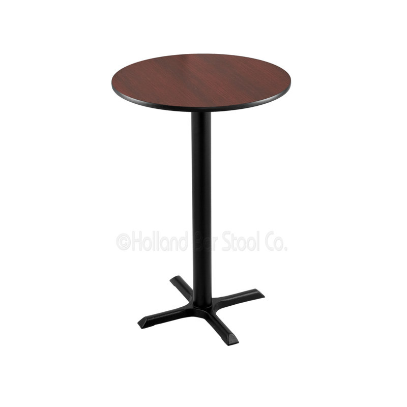 Black Round Counter Height Table with Steel Base