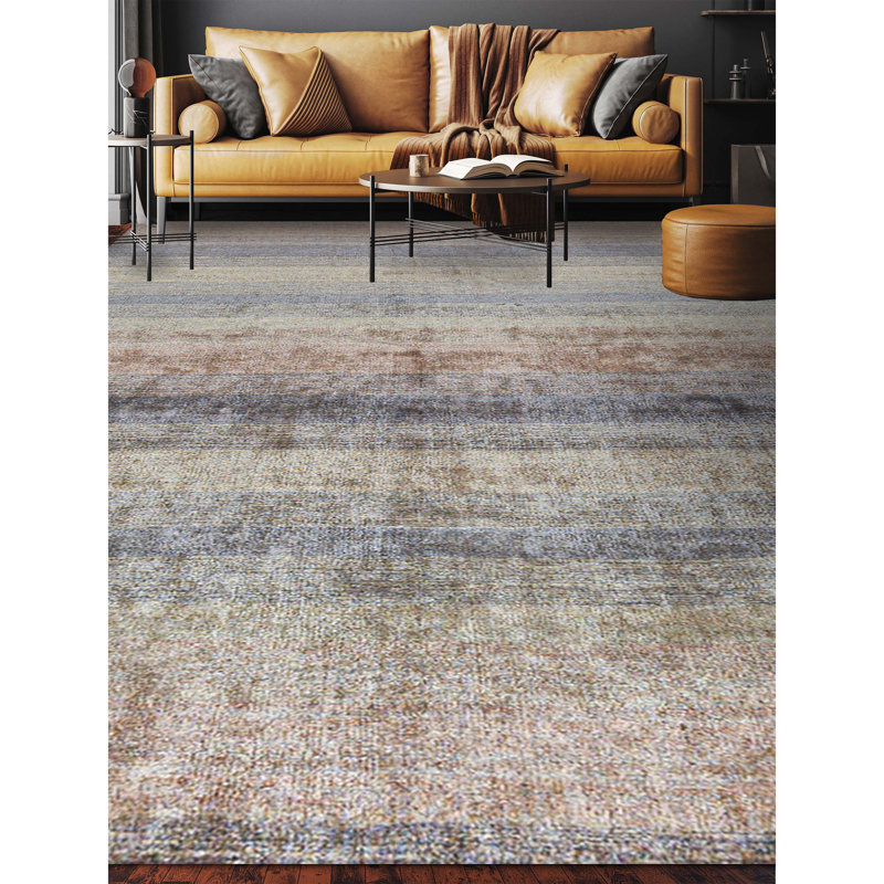 Hand-Knotted High-Quality Gold Area Rug