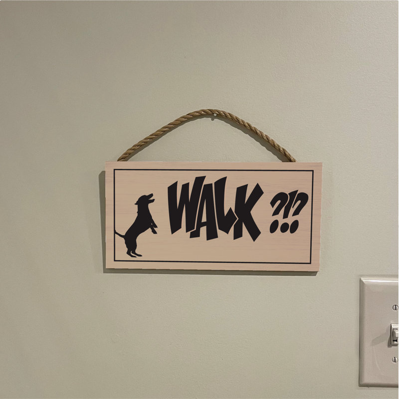 Marcher? Panneau en bois