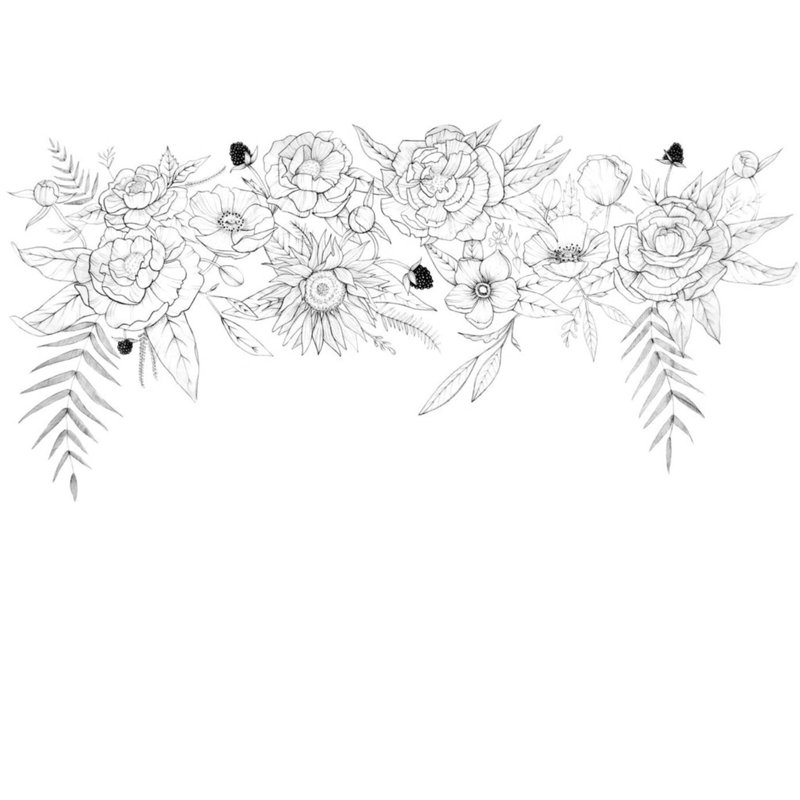 Floral Wallpaper, Pre-Pasted