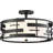 Nuvo Lansing 3-Light Semi-Flush Mount Ceiling Fixture With Fabric Shade & Opal Glass Diffuser