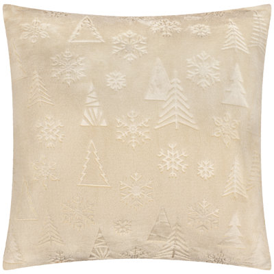 Festive Time Natural Square Cushion