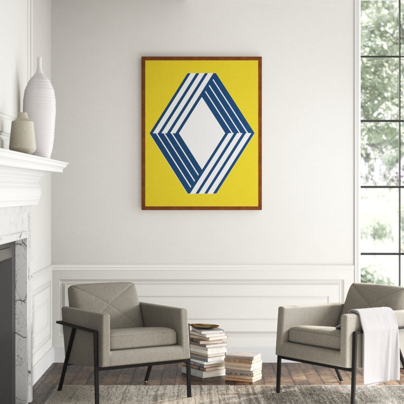 Intertwined 1' Framed Graphic Art Print on Glass