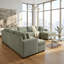 Canapé modulaire surdimensionné en U de 115,3 po avec méridienne - canapé en velours côtelé, 3 coussins décoratifs, assise profonde (22 po) et coussins épais (5,9 po) - grand canapé modulaire de salon, support à ressorts ensachés - Assemblage facile-215093232