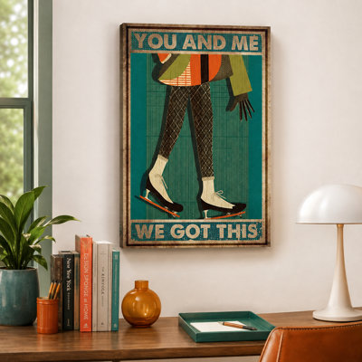 Art mural sur toile «You and me we Got this Ice Skater» - Décoration de salon, de chambre à coucher ou de bureau