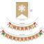 Merry Christmas Banner Burlap