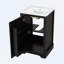 Meuble-lavabo de salle de bain avec lavabo, support de rangement et tablette réglable-108295419
