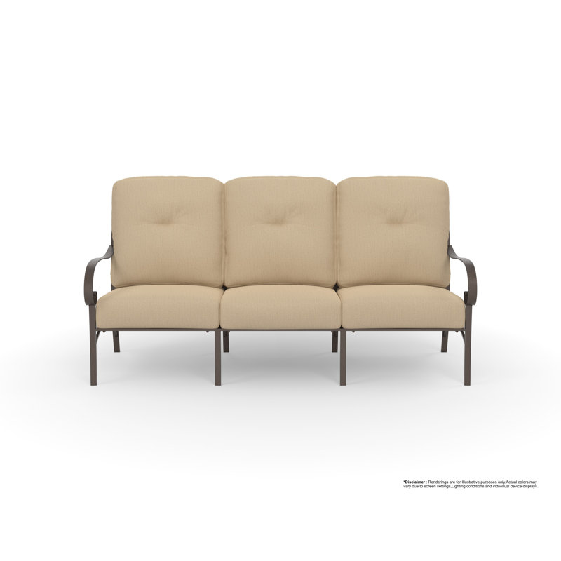 Pasadera Outdoor 3 - Seat Patio Sofa, Namibia Grey, Copper Creek