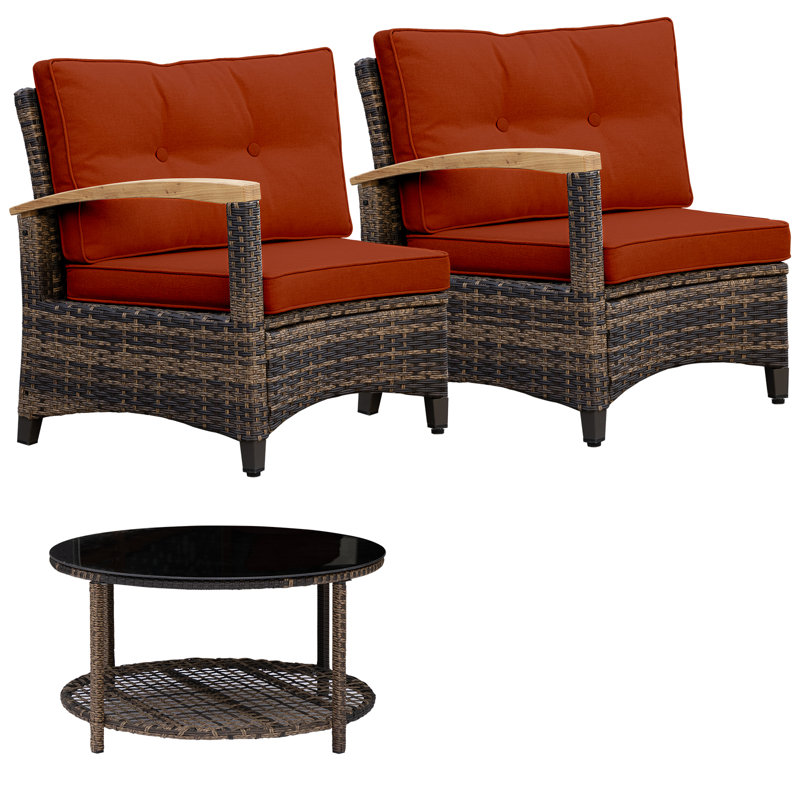 2-Person Single Chairs with Coffee Table