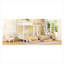 Lit superposé triple multi-enfant et lit superposé, fabrication classique en bois blanc avec tiroirs et garde-corps