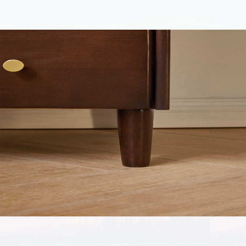 Wood End Table with Two Drawers and Pull-out Panel for Ample Storage, Perfect for Bedside or Sofa Side Use