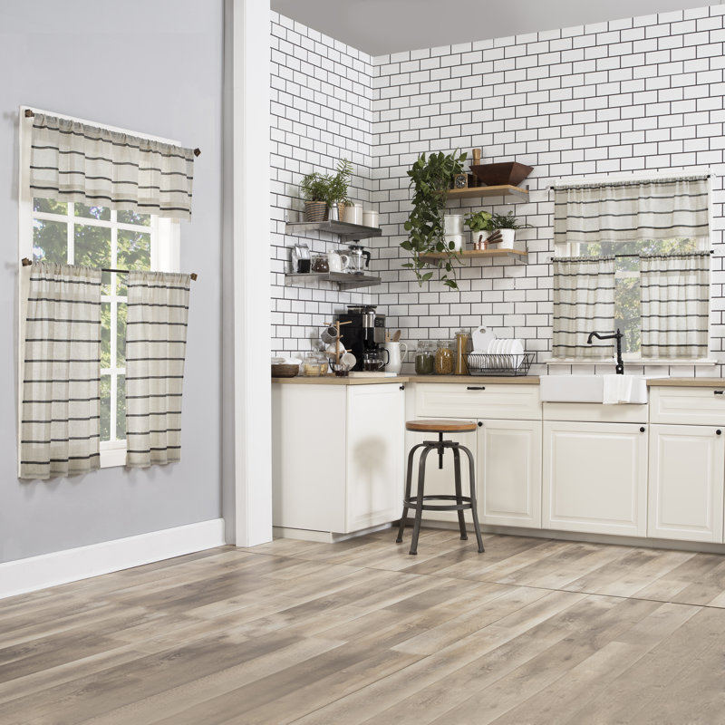 Paire de rideaux de cuisine Clean Window Aso, 52 po x 36 po