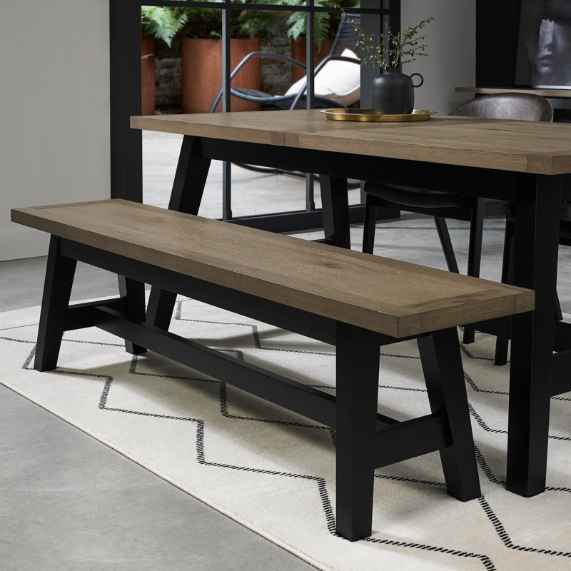 Teele Bench, Weathered Oak, Peppercorn