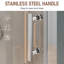 Porte de douche pliante sans cadre H 36 po x l 72 po BFH, verre trempé transparent de 6 mm, charnière pliante à 180 °-107231840