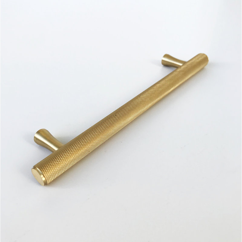 Texture 5" Center to Center Bar/Handle Pull, Brushed Brass