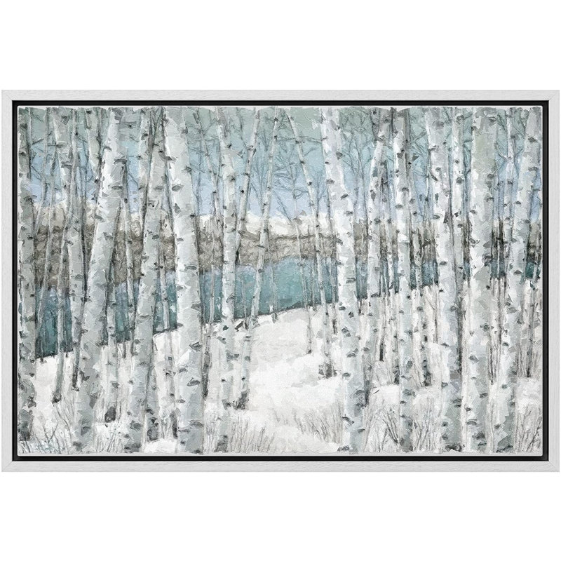 Aspen, bouleau blanc, forêt, hiver, paysage, plantes, nature, paysage rustique, frais, BA03, Cadre blanc, H 24 po x l 36 po