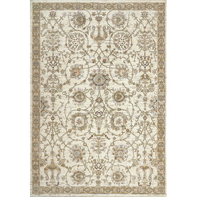 Tapis oriental crème en polyester Barryknoll