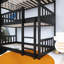 Lit superposé simple avec échelle en bois-1525643585
