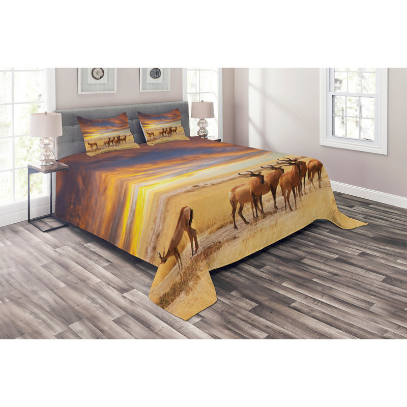 Polyester Coverlet, King Bedspread + 2 Shams